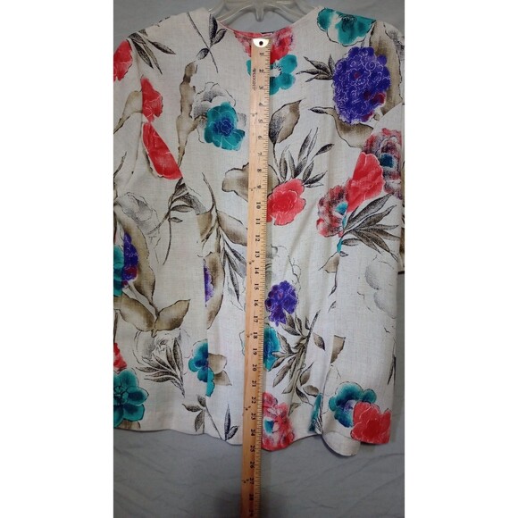 Vtg 80s Good Times Suit Sz 16 2Pc Set Blazer Jacket Floral Skirt USA Grannycore - Picture 6 of 7